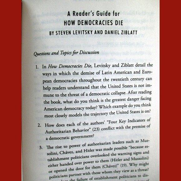 Book: How Democracies Die by Steven Levitsky & Daniel Ziblatt - Picture 14 of 16